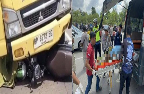 Kumpulan Fakta Hasil Olah TKP Kecelakaan Maut Pengemudi Motor Masuk Kolong Truk di Batam